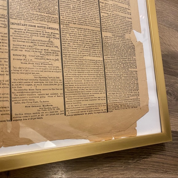 Lincoln Death New York Herald Newspaper April 1865 - Picture 5 of 10